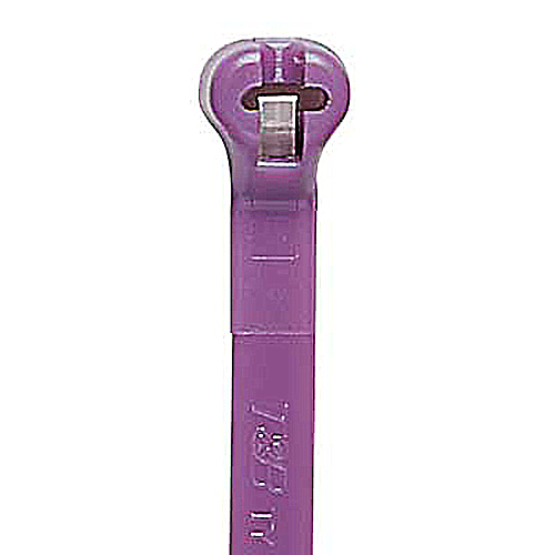 ABB / Thomas & Betts Metal Barb Cable Tie; Purple; Nylon 6.6; 3.6" Length; 0.6" Bundle Diameter; 1000 ct.